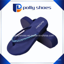 New Navy Blue Flip Flop Thong Soft Strap Med Heel